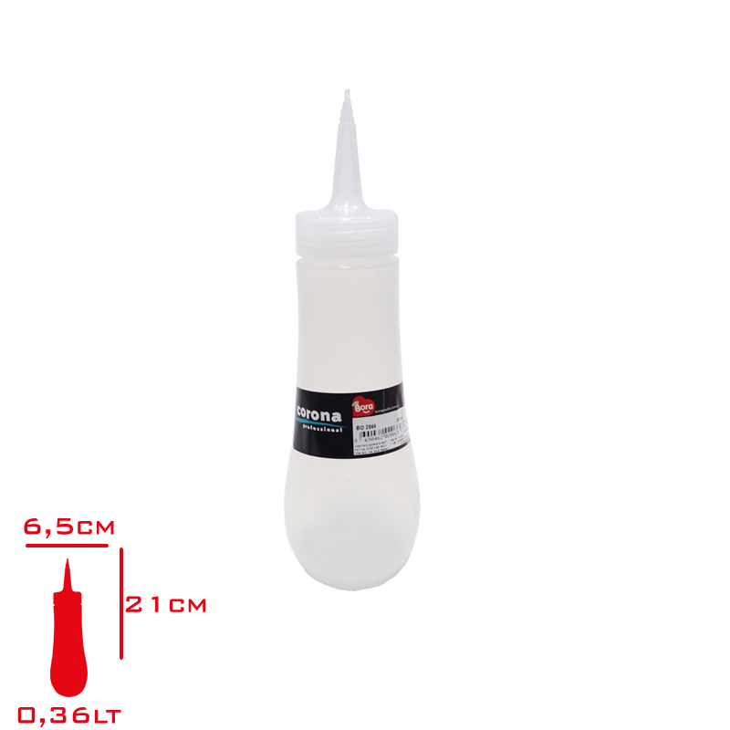 Bora Mayonez & Ketcap Şişe Kapaklı Tombul 360 Ml Şeffaf Bo-2066