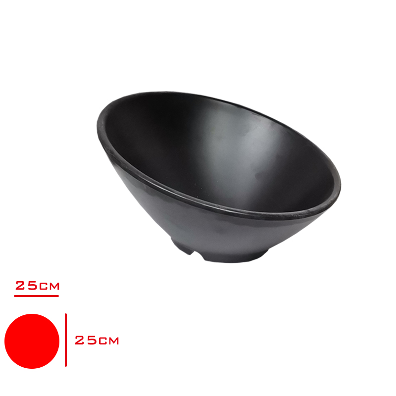 Tria Porelın Gravıty Asımetrık Kase Siyah 25 Cm Tr2307b