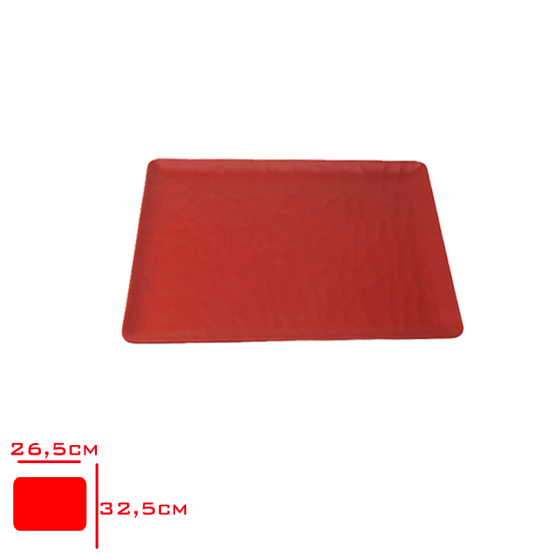 Tria Porelın Rolyefli Sunum Tabak Kırmızı Gn 1/2 Tr535