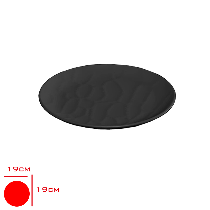 TRIA PORELIN ROLYEFLI SERVIS TABAK SIYAH 19 CM TR342