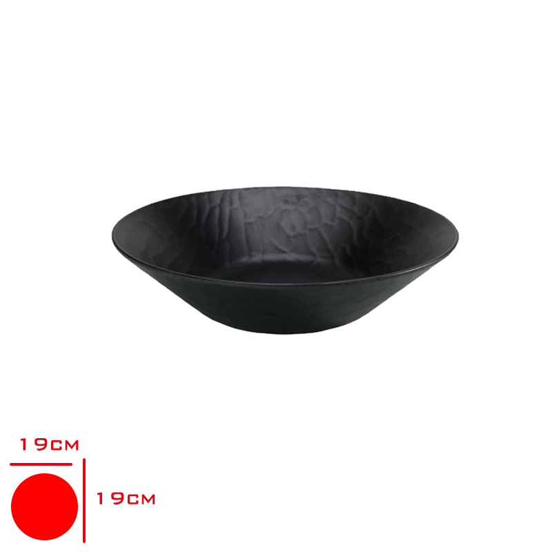 Tria Porelın Rolyefli Kase Siyah 19 Cm Tr387
