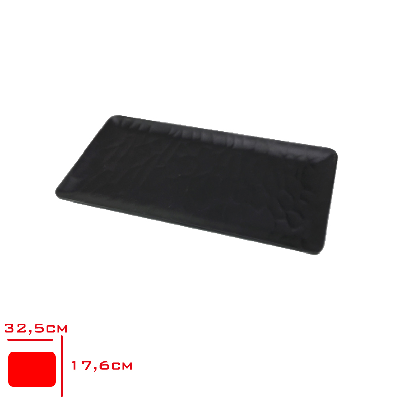 Tria Porelın Rolyefli Sunum Tabak Siyah Gn 1/3 Tr536