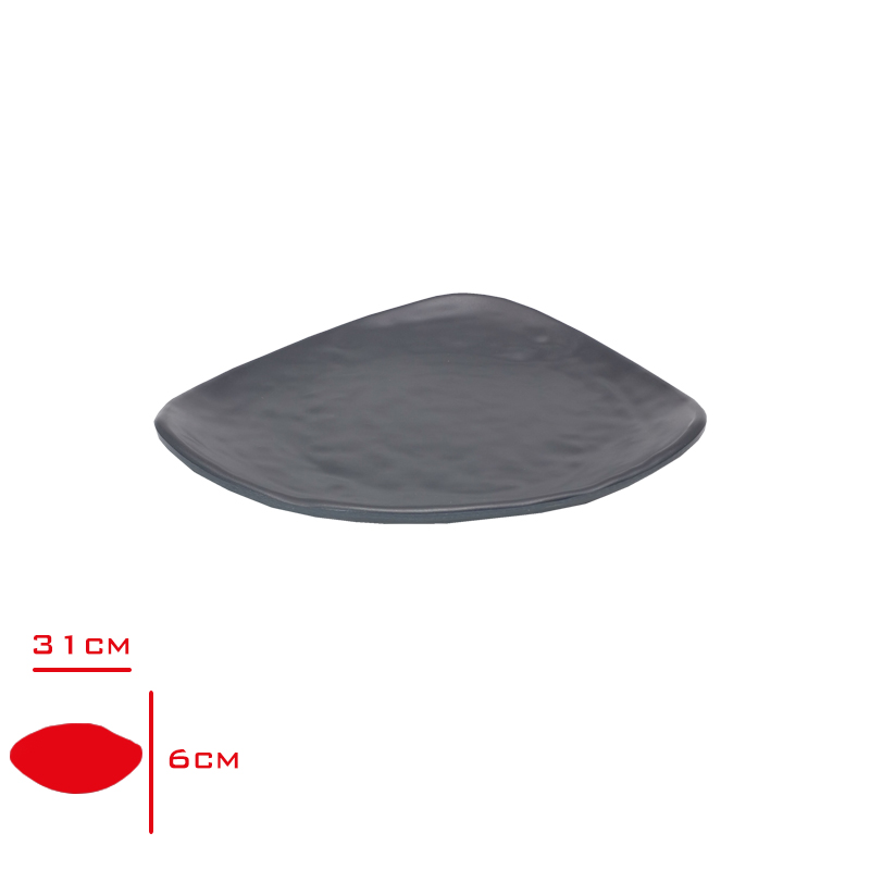 Tria Porelın Damlatas Servıs Tabak Siyah 33,5 Cm Tr3203b