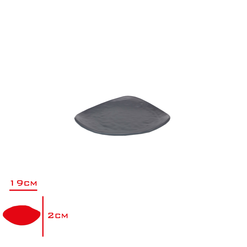 Tria Porelın Damlatas Servıs Tabak Siyah 21 Cm Tr3201b