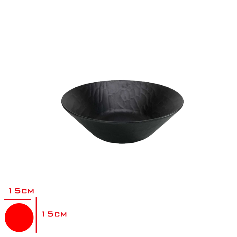 Tria Porelın Rolyefli Kase Siyah 15 Cm Tr386