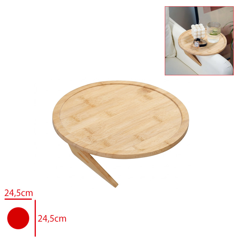 Krd Home Ahsap Koltuk Sehpası Ayarlanabılır Yuvarlak Krd-10995