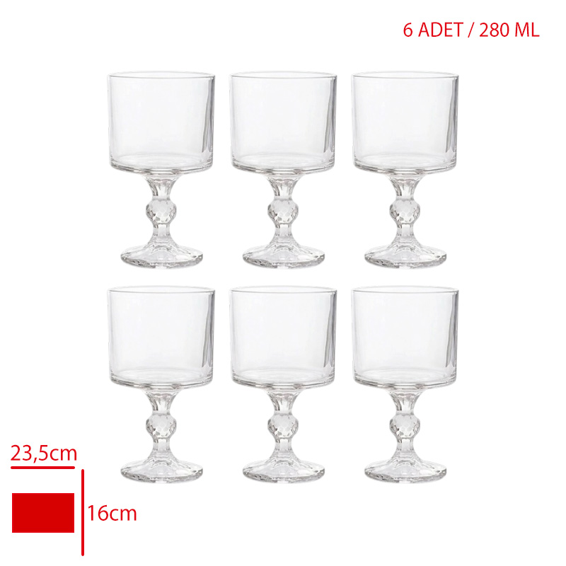 Krd Home Magnolya Bardağı Crystalıta 3'lü 280 Ml Krd-10992