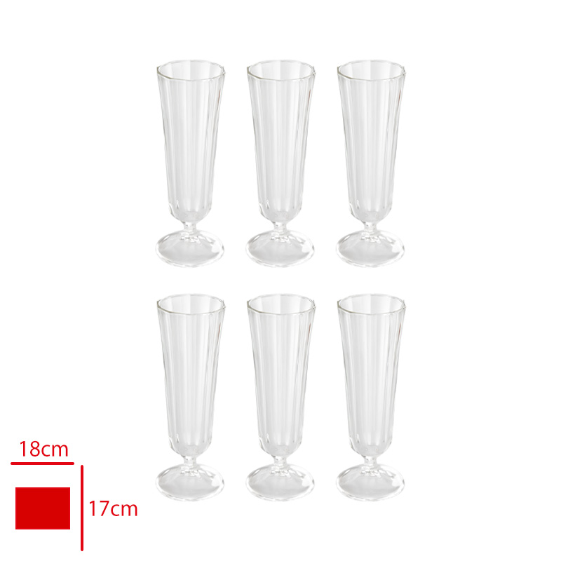 Krd Home Flut Bardak Valerıa Sade 6'lı Krd-8499
