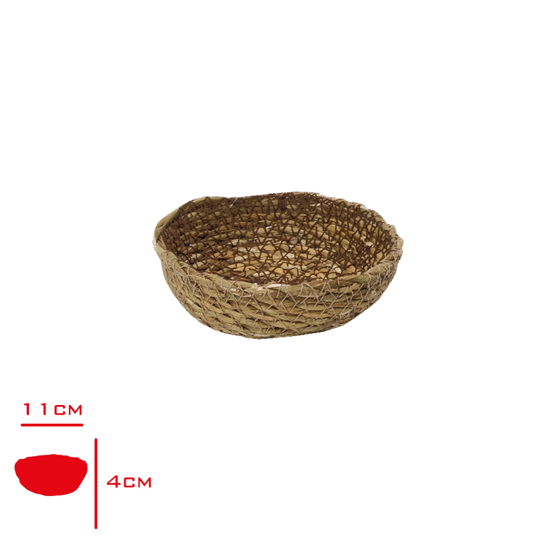 Sever Hasır Sepet Kase Cerezlık Orta Boy 11*4 Cm Gj16513/Gj15645/7442