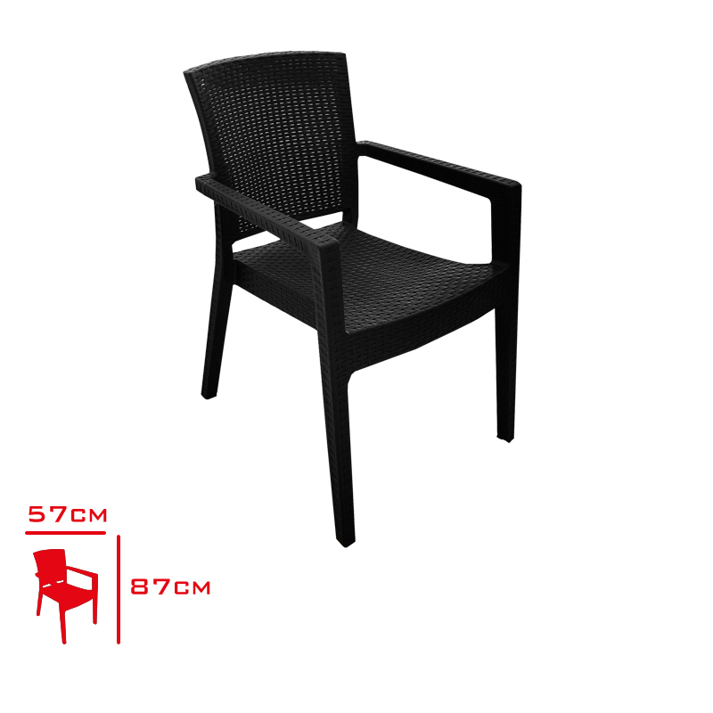Leva Garden Koltuk Rattan Antrasıt Alacatı