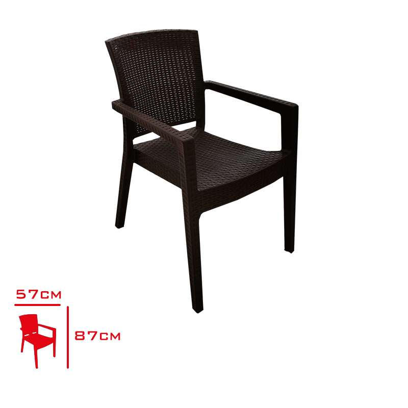 Leva Garden Koltuk Rattan Kahve Alacatı