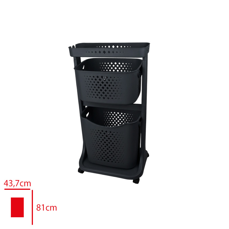 Tıtız Organızer Kat Kat Sepet Koyu Gri 1 No Tp-747-05