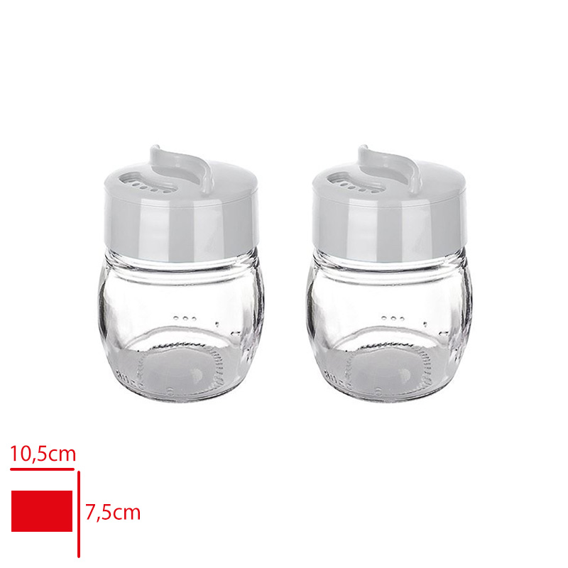 Tıtız Cam Tuzluk Set Kavıs 2'li 80 Ml Kc-211