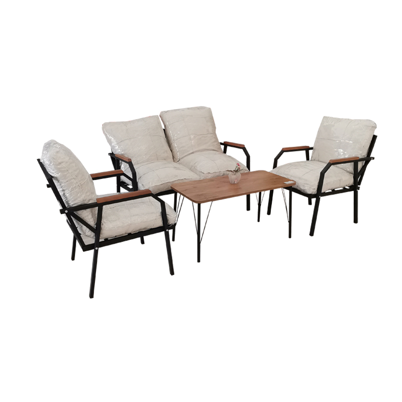 Hausev Çay Setı Metal 1 Ikılı 2 Tekli 1 Sehpa Krem/Bej/Cappucıno