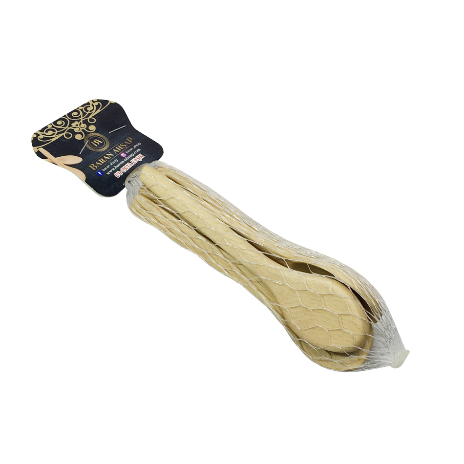 Baran Ahsap Tatlı Kaşığı Küçük Posetli 6'lı 13 Cm 2368/3753