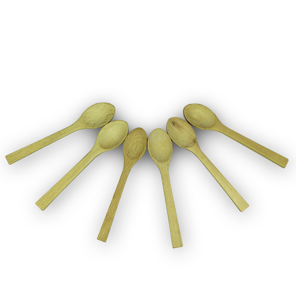 Baran Ahsap Tatlı Kaşığı Orta 6'lı 16 Cm Ba-1606/3754