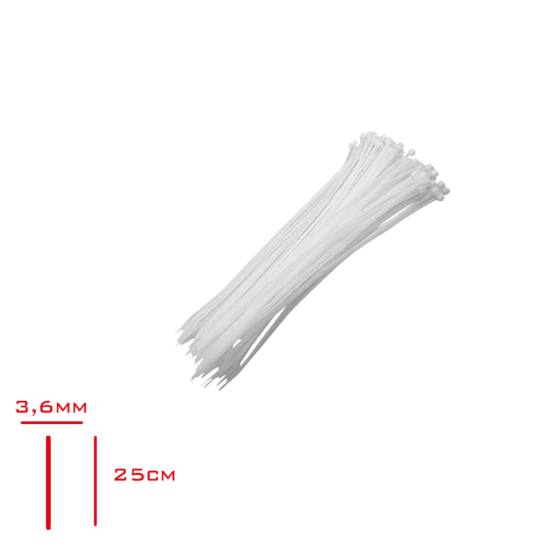 Kablo Bağı 3,6*250 Mm 100'lük Beyaz Sht-165