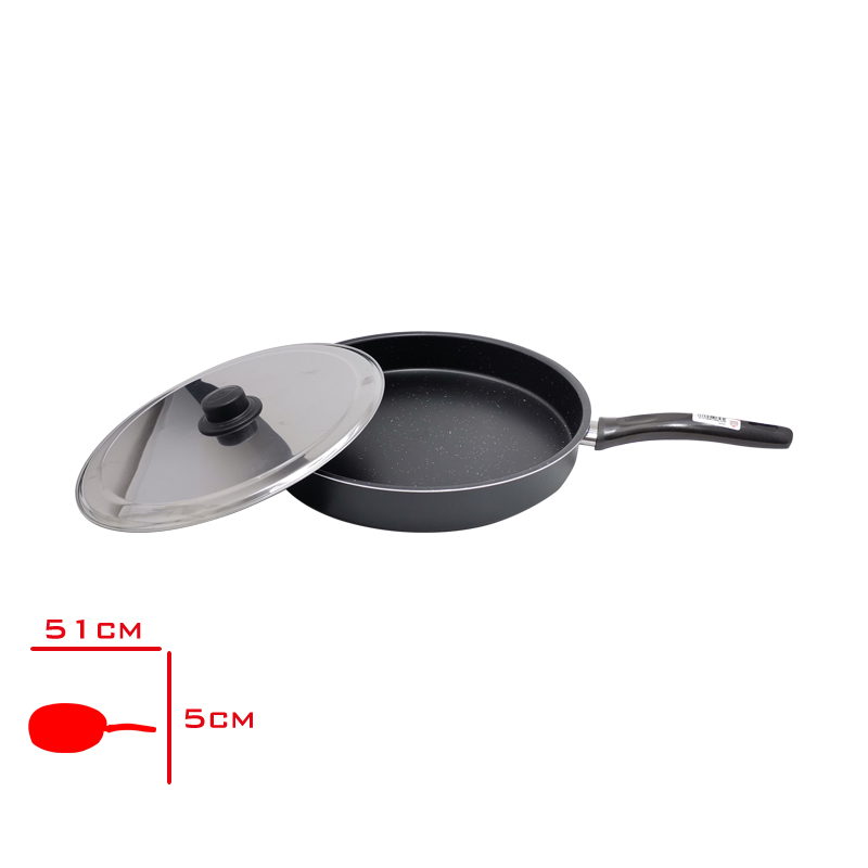 Teflon Balık Tavası Kapaklı 30 Cm