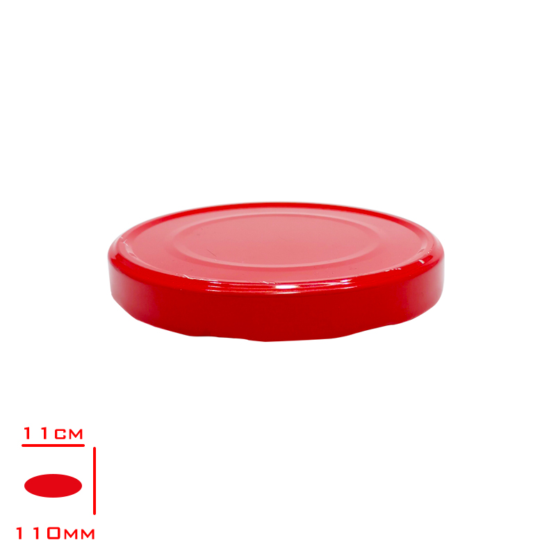 Kavanoz Kapağı Kırmızı 110 Mm Metal