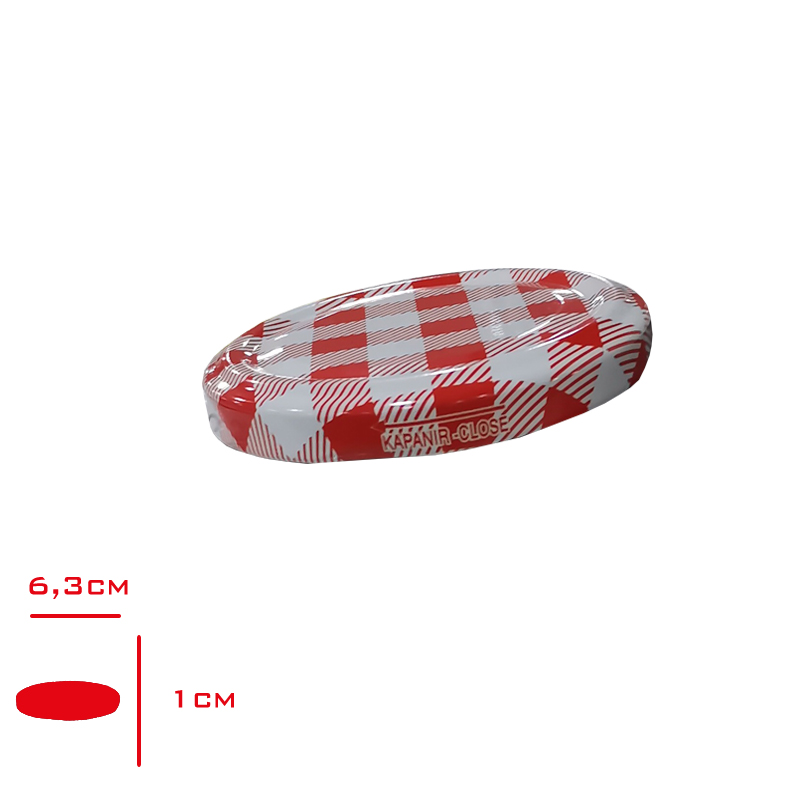 Kavanoz Kapağı Metal Desenli 63 Mm