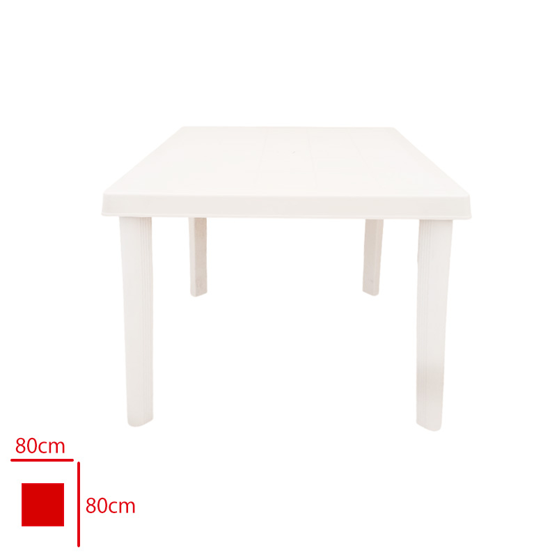 Kayalar Masa Dıplomat Plastik Kare 80*80 Cm Beyaz 152050600