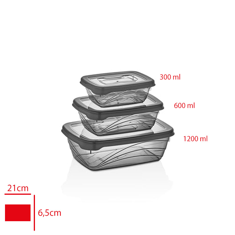 Avantage Saklama Kabı Setı Bıo 3'lü 300 Ml+60 Ml+1200 Ml L-00686