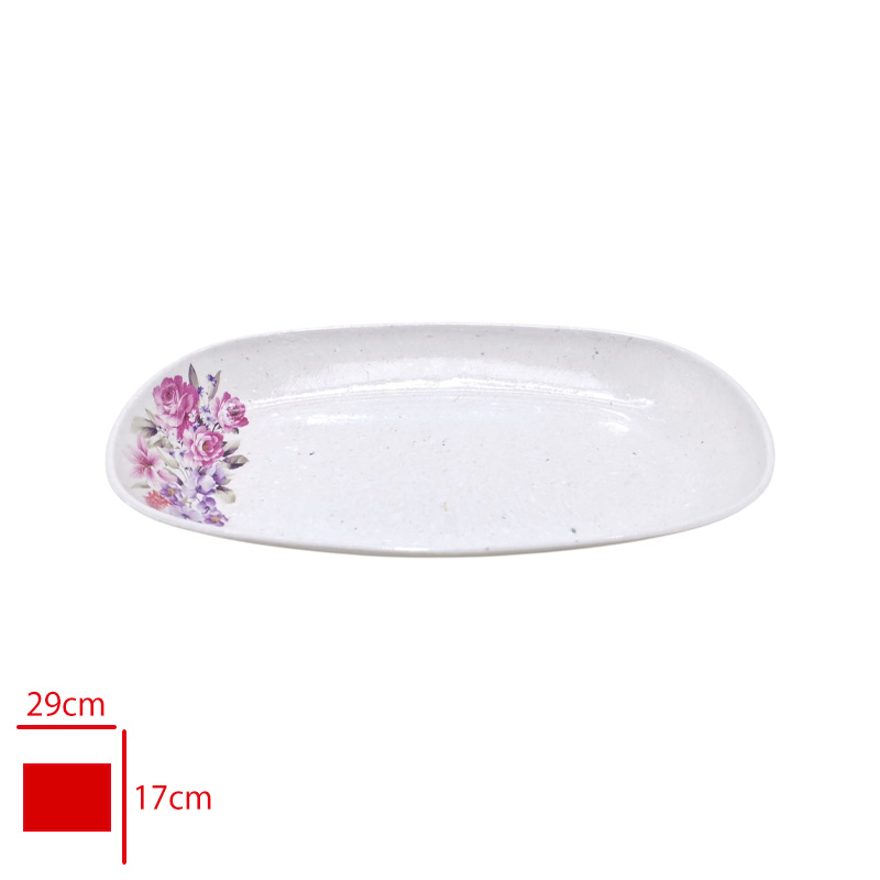 Melamın Kayık Tabak Cıcekli 29 Cm Kod:146-2