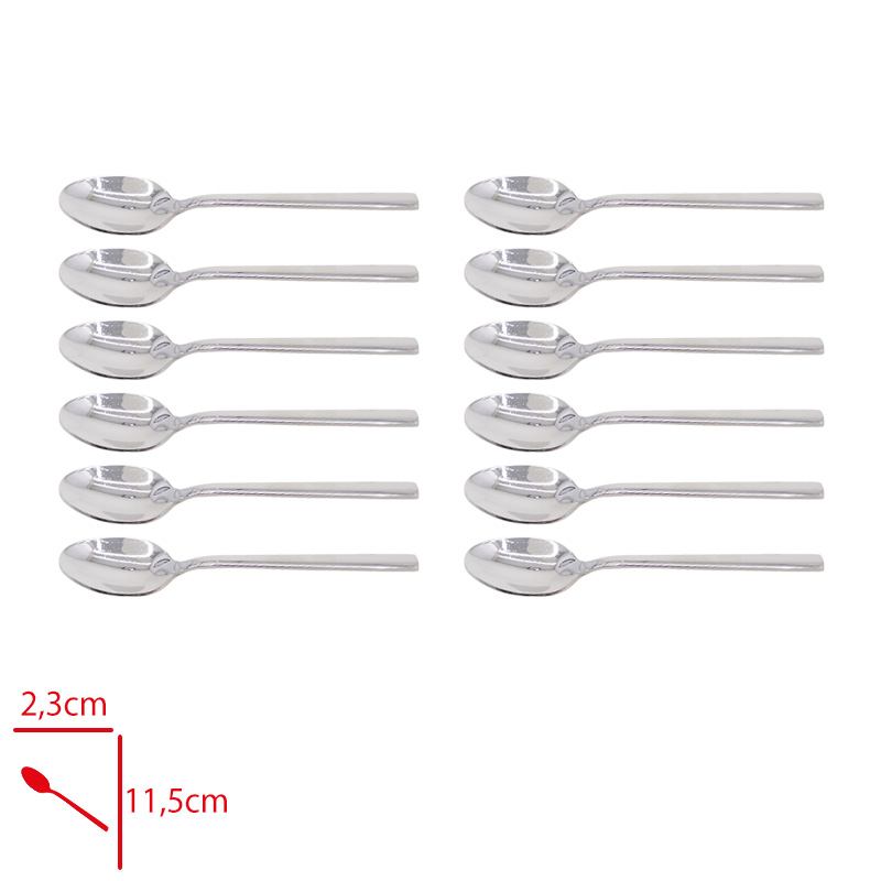 Kılıclar Vızyon Çay Kaşığı 12'li 2 Mm 2,5 Mm 304