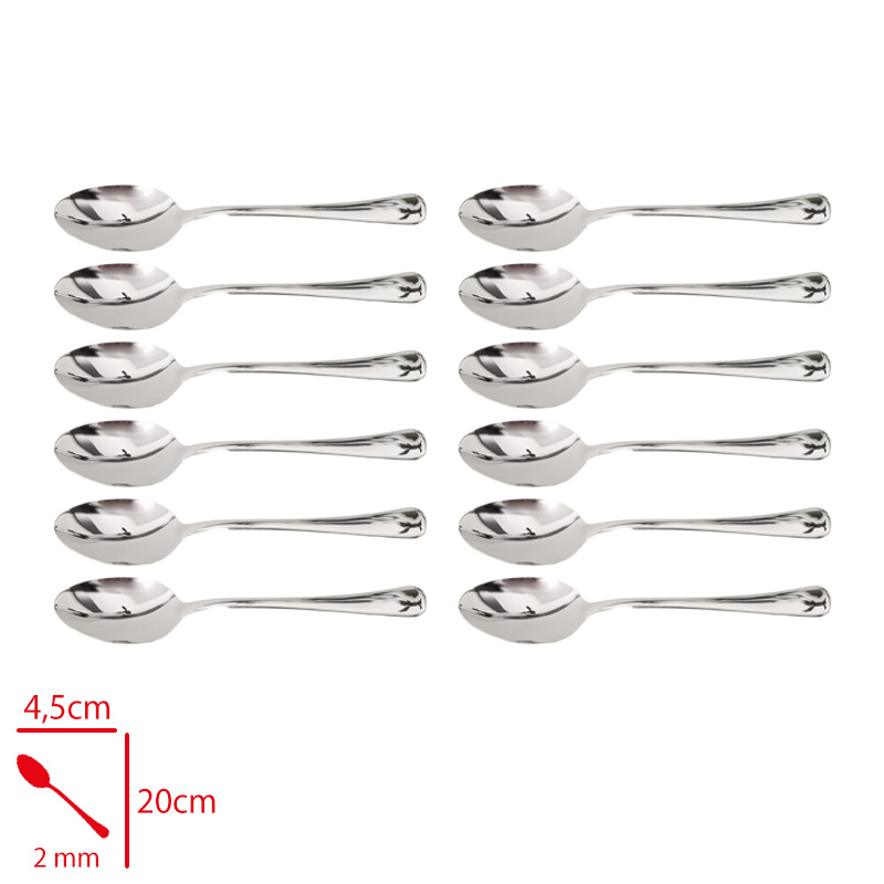Kılıclar Defne Yemek Kaşığı 12'li 2 Mm 304