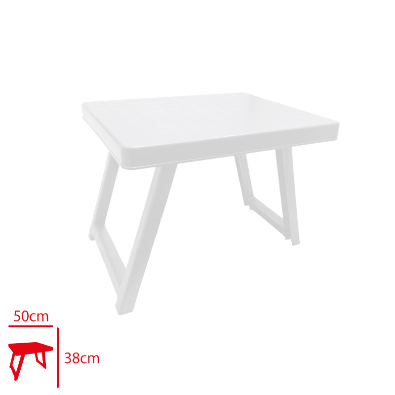Leva Sehpa Plastik Katlanır Beyaz 50 Cm