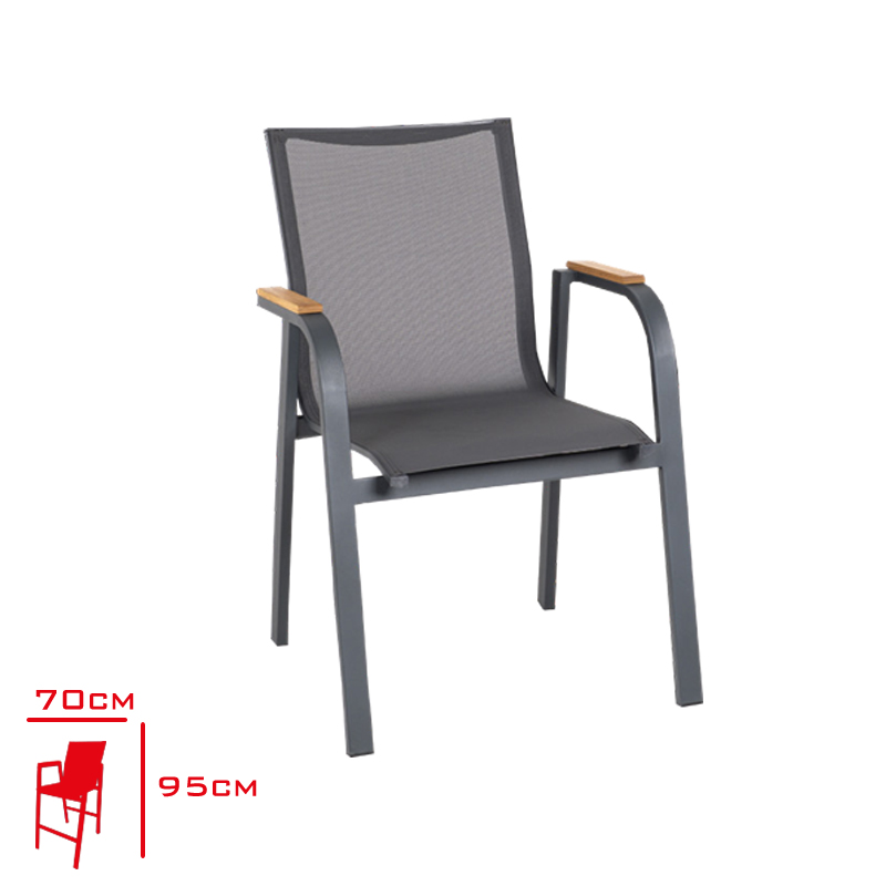 Bg Koltuk Hera Oval Kollu Alüminyum Antrasıt 50300005