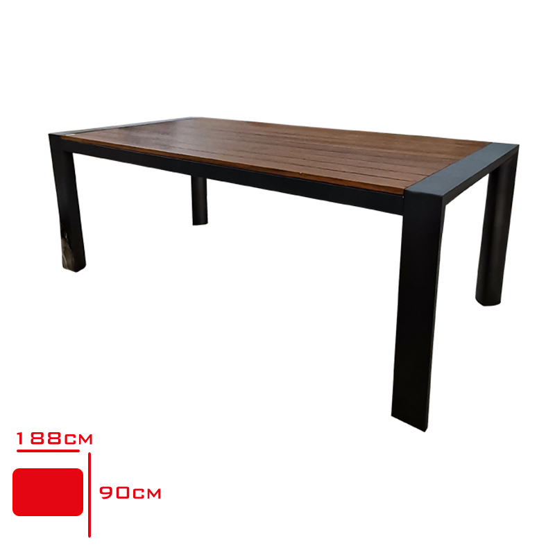 Bg Masa 90*188 Enzo Alüminyum Ayak Iroco Antrasıt Iskelet Tık Tabla 16600001
