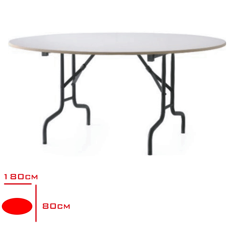 Masa Devel Banket Mdf Lam Pvc Lı 180 Cm Yuvarlak