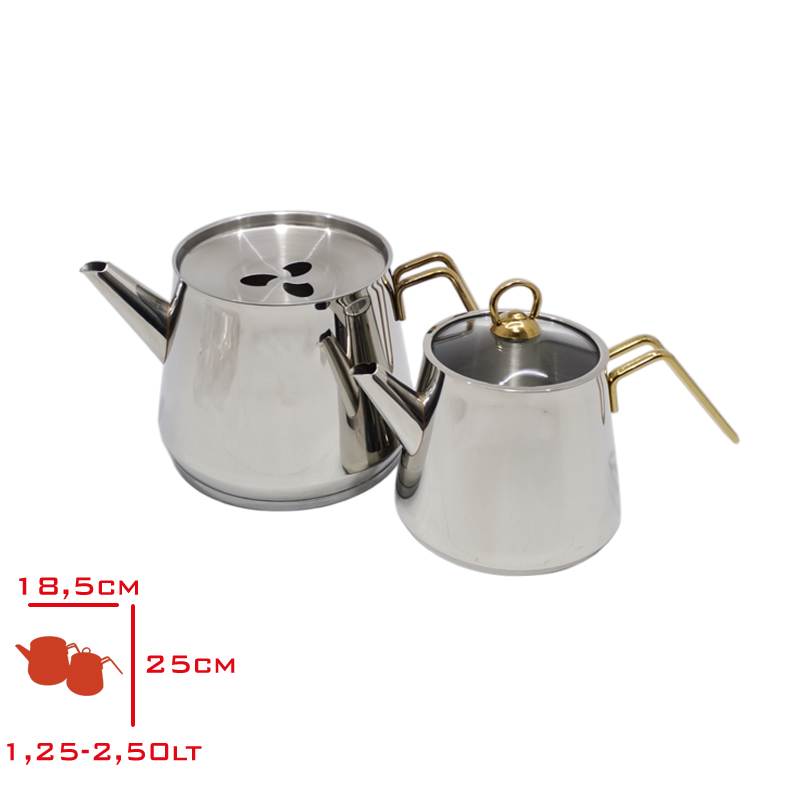 Akdenız Caydanlık Aıle Altın Kulp Pıramıt 304 Akd508
