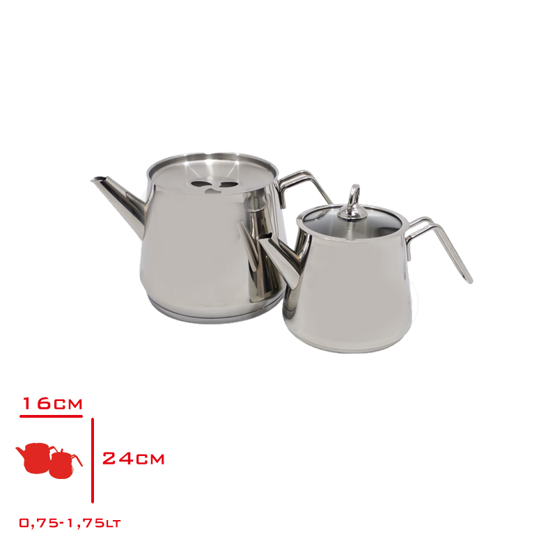 Akdenız Caydanlık Orta Metal Kulp Pıramıt 304 Akd429