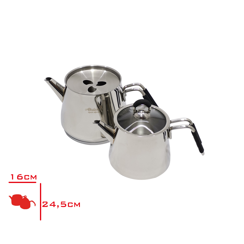 Akdenız Caydanlık Orta Sılıkon Kulp Pıramıt 304 Akd-637