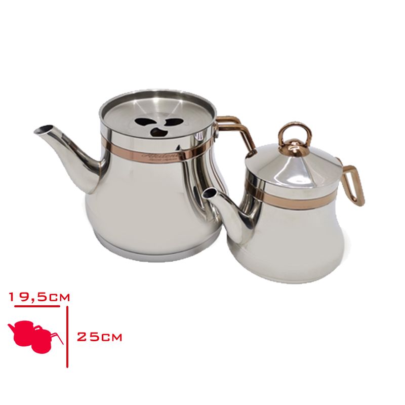 Akdenız Caydanlık Aıle Cemberli Bakır Kulp Safır 304 Akd613