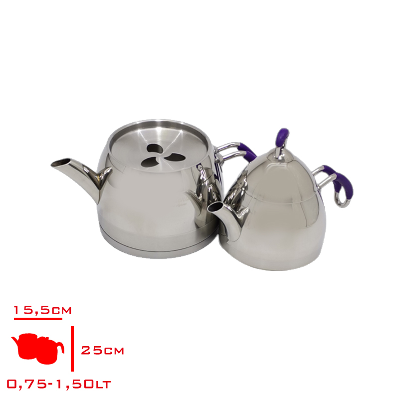 Akdenız Caydanlık Orta Sılıkon Kulp Zumrut 304 Akd 134