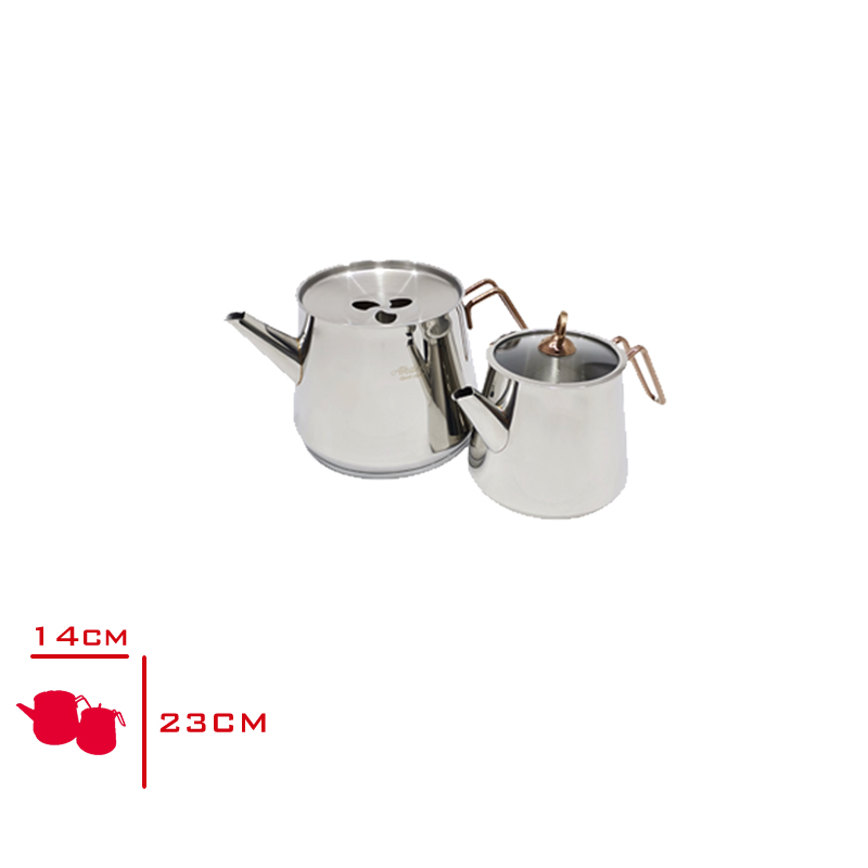 Akdenız Caydanlık Mini Bakır Kulp Pıramıt 304 Akd506