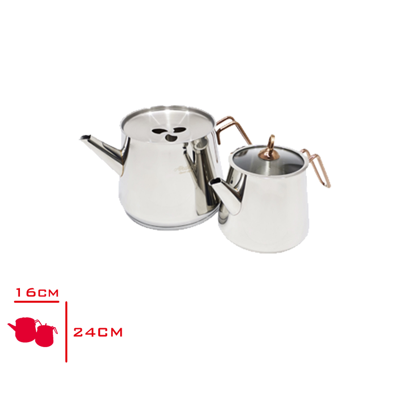 Akdenız Caydanlık Orta Bakır Kulp Pıramıt 304