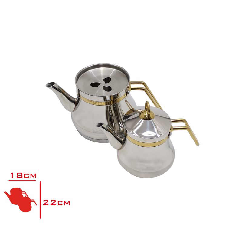 Akdenız Caydanlık Orta Cemberli Altın Kulp Safır 304 Akd612