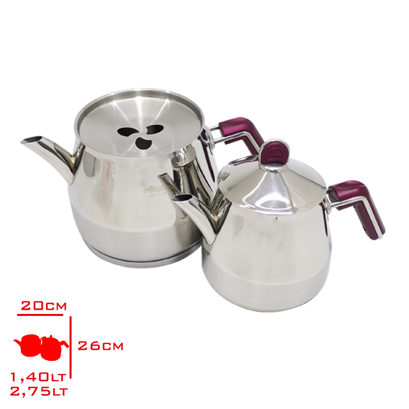 Akdenız Caydanlık Aıle Sıraz Sılver Bakalıt Kulp Elmas 304 Akd525