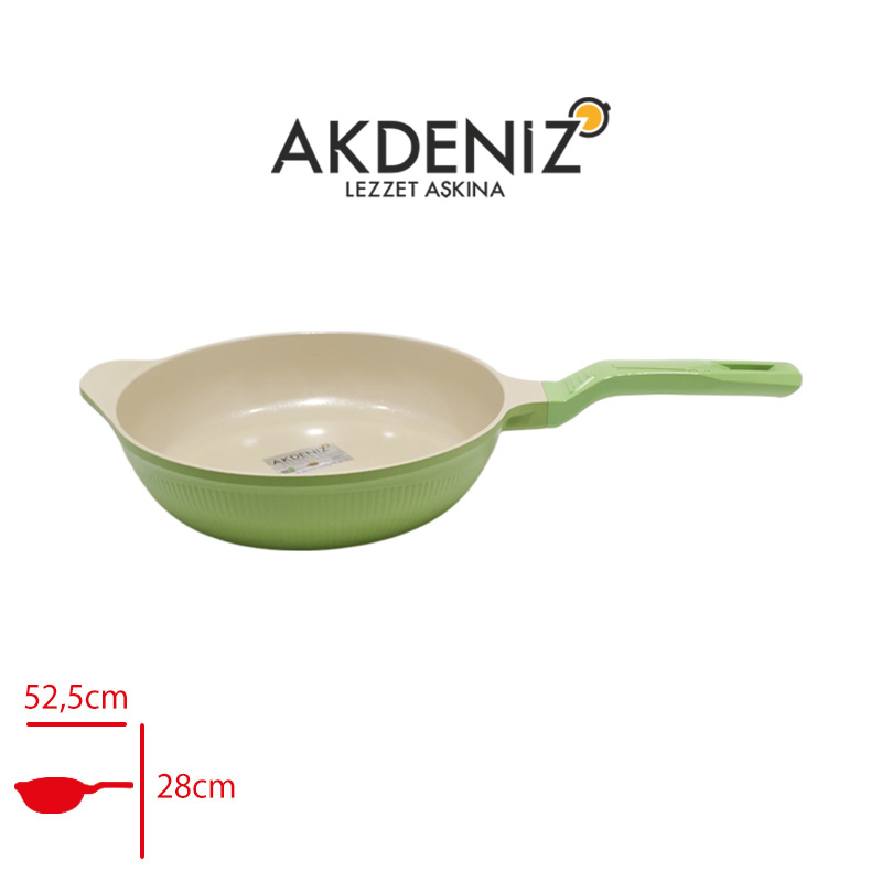 Akdenız Dokum Tava Shellıx 28 Cm Yeşil Akd564y
