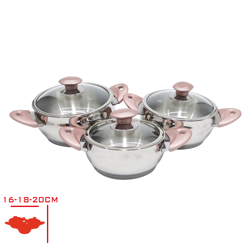 Akdenız Celık Tencere Setı 6 Parca Şeker Kulp Merkur 304 Akd328