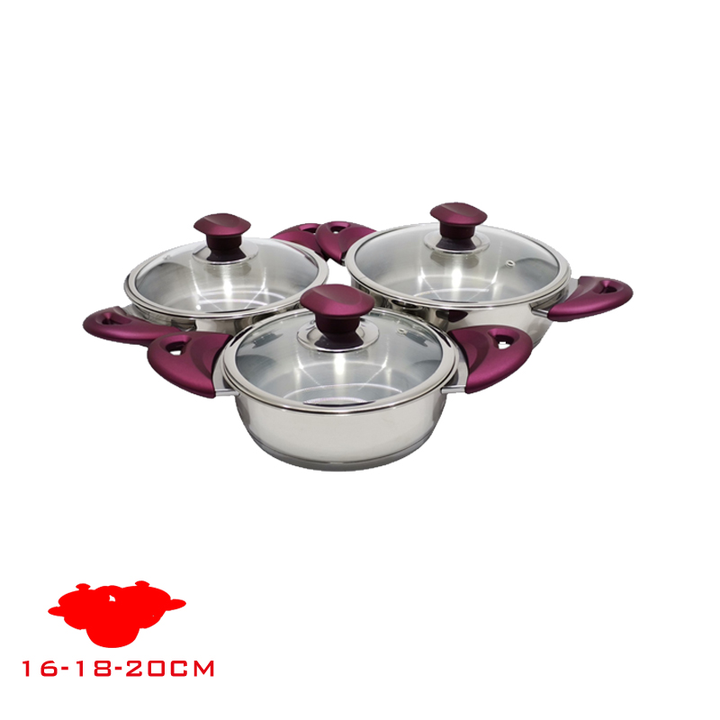 Akdenız Celık Tencere Setı 6 Parca Bakalıt Kulp Merkur 304 Akd327bk