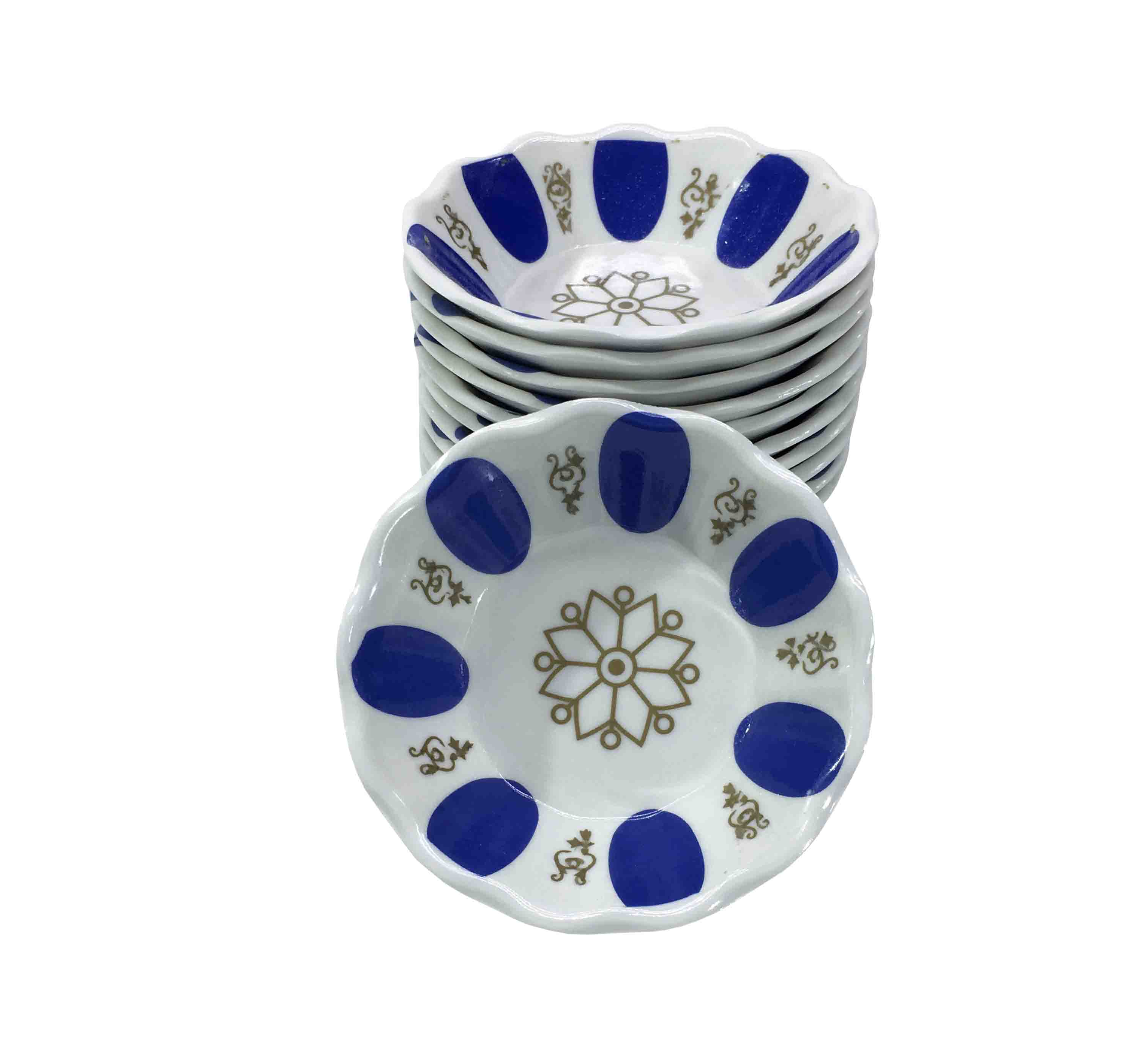 Akel Çay Tabağı Kahvecı Mavi/Beyaz 002