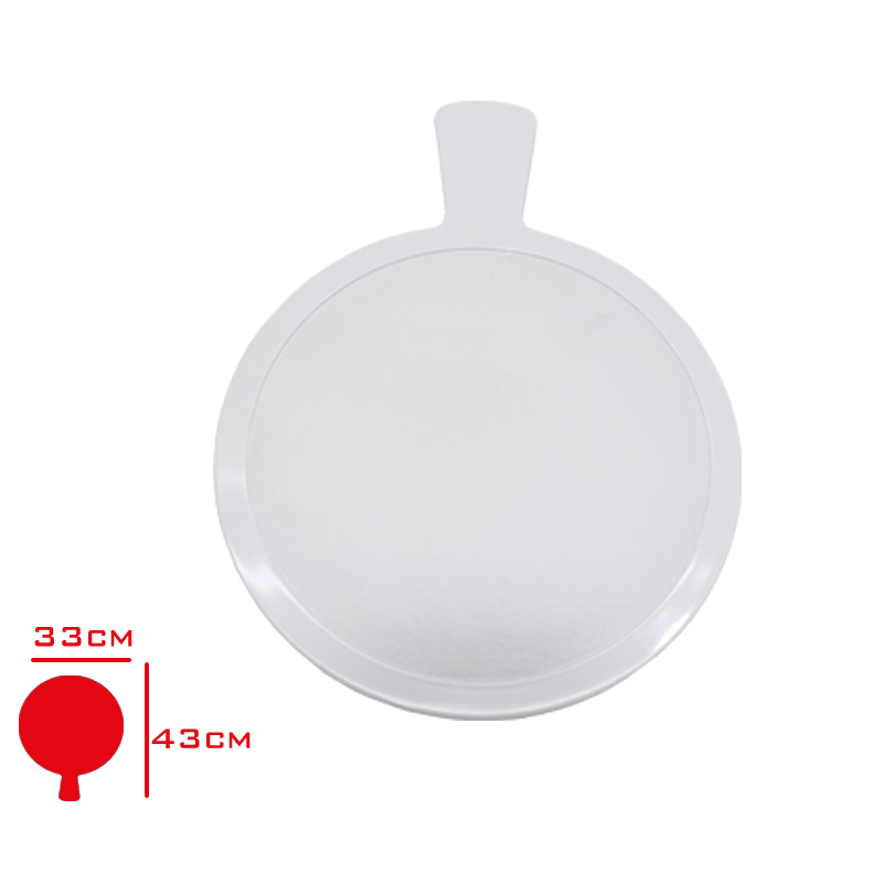 Akel Pızza Tabağı Kulplu Yuvarlak Beyaz 33 Cm Akl133b