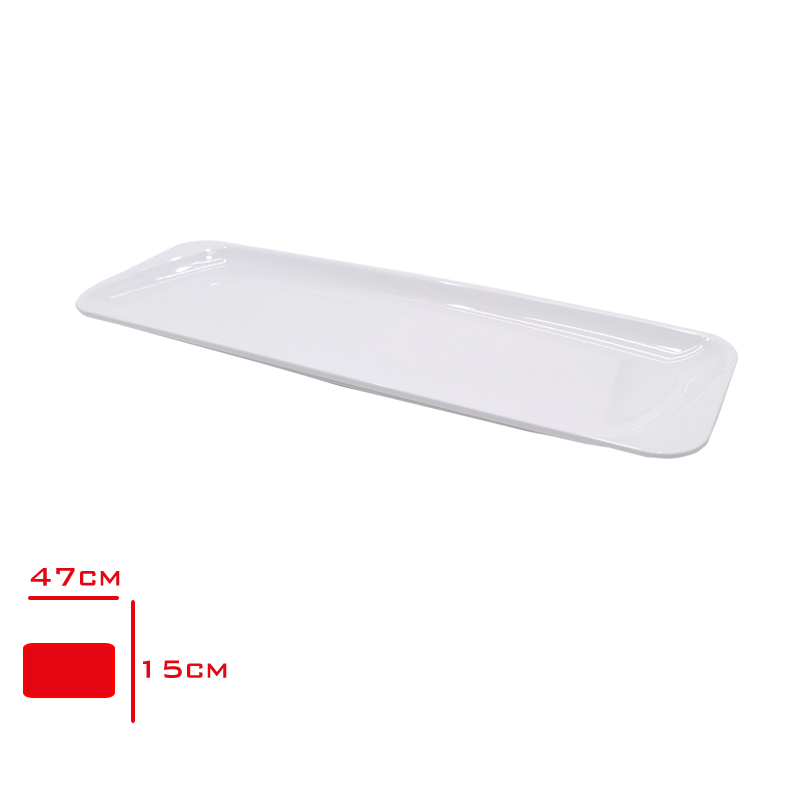 Akel Dıkdortgen Tabak Beyaz 47x15 Cm Akl347b