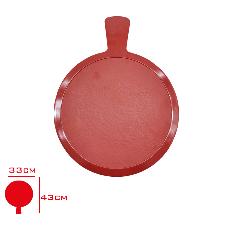 Akel Pızza Tabağı Kulplu Yuvarlak Kırmızı 33 Cm Akl133k