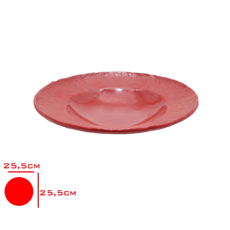 Akel Makarna Tabağı Kırmızı Akl-135